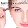 2PCS Liquid Eyebrow Pencil with 4 Micro-Fork Tips - Waterproof Microblading Eyebrow Pen, Long Lasting, Easily Create Natural Eyebrow Makeup (Reddish brown)