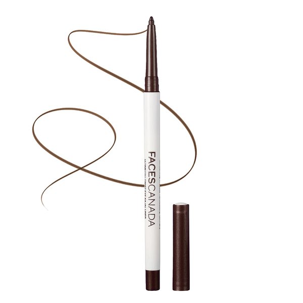 Faces Canada Twist Eye Liner, 4 Bright Shades, 24 Hrs Long Stay, Waterproof, Smudgeproof, Fade Proof, With Soft Carnauba Wax, Silver, Brown, Blue, Plum, Intense Color In One Stroke, Brown, 2.29 Oz