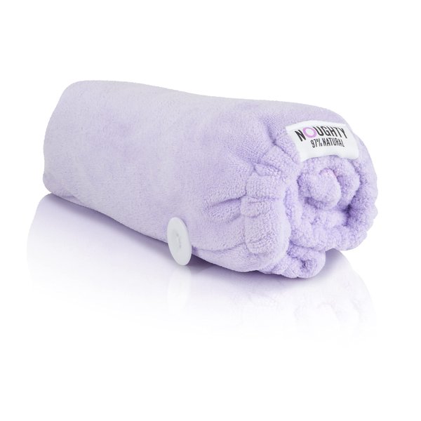 Noughty 97% Natural Purple Microfibre Hair Towel, Hair Towel Wrap Quickly Absorbs Moisture, Reduces Breakage, Combats Frizz, Purple