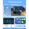 Wireless Car Stereo Compatable with Apple CarPlay and Android Auto,7" HD Portable Bluetooth CarPlay Touch Screen for Car,with Backup Camera