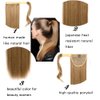iLUU Auburn Brown Straight Ponytail Long Wrap Around Clip in Hair Extension 24 Inch Heat Resistent Friendly Fiber Synthetic Magic Paste Ponytail 100g Pony Tail Hair Extensions for Women