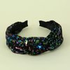 Knotted Headband For Women Bling Gold Dots Floral Hairband Non Slip Fashion Design Hair Hoop holiday Headband For Girls Hair Accessories