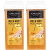 Karlash Professional Roll On Wax, Depilatory Hair Wax Removal for Body Hair, legs, arms hair Removal Wax Cartridge 100 ml - Made in Italy - 2 Pieces (Honey)