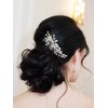 Catery Bride Wedding Rhinestones Hair Comb Silver Hair Jewelry Bridal Hair Pieces Crystal Headpiece Side Comb Wedding Hair Accessories for Women and Girls