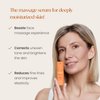 PLANTIFIQUE Vitamin C Face Serum Anti Aging Gua Sha Massage with Peptides, Collagen, Korean Skin Care Face Moisturizer – Dark Spot Vitamin C Serum, Even Skin Tone, Fine Lines & Wrinkles