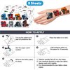 8 Sheets (96PCS) Semi Truck Temporary Tattoos Theme Birthday Party Decorations Supplies Favors Decor Stickers For Kids Boys Girls Gifts Classroom School Prizes Rewards