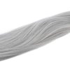SWACC 12 Pcs Straight One Color Party Highlights Clip on in Hair Extensions Colored Hair Streak Synthetic Hairpieces (Sliver Gray)