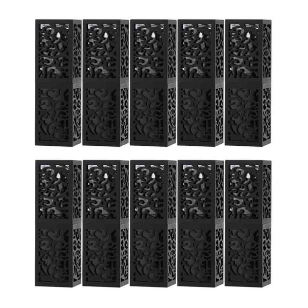 Dioche 10Pcs Empty Lipstick Tube, 12.1mm Lipstick Tube Empty DIY Cosmetic Lip Balm Container Bottle Lipstick Container Lipstick Bottle Black Hollow Lipstick Tube Handmade Lipstick Shell(01)