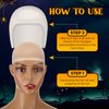 Syhood 4 Packs Halloween Bald Caps Makeup Latex Bald Head Wig Cap Bald Hat Costume Accessories for Women Men Adults(White, Beige)