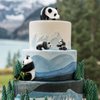 Gemini&Genius Panda Animal Toys, Panda Figurines Toy Set for Kids, Zoo Animal Toy Figures Family Set with Bamboo & Baby Pandas, Birthday Cake Topper & Party Decor (4Pcs)