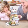 RAVAYO Panda Florist Street Scene Building Kit, Openable Flower Shop Building Set for Boys Girls Age 8+,810pcs Mini Bricks