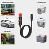 SilkGrace 12V DC Power Cable Cord Car Cooler Cool Box Mini Fridge 12V Cooler 2 Pin Lead Cable Plug Wire