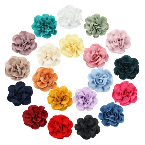 inSowni 20 Pack Colorful Vintage Retro 7cm / 2.8" Rose Flower Alligator Hair Clips Duckbill Hair Barrettes Small Cute Floral Hair Bows Fancy Hair Accessories for Baby Girls Toddlers Kids Teens Women