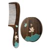TAN MUJIANG Hair Comb Natural Wood Anti-static (Butterfly & Lotus)