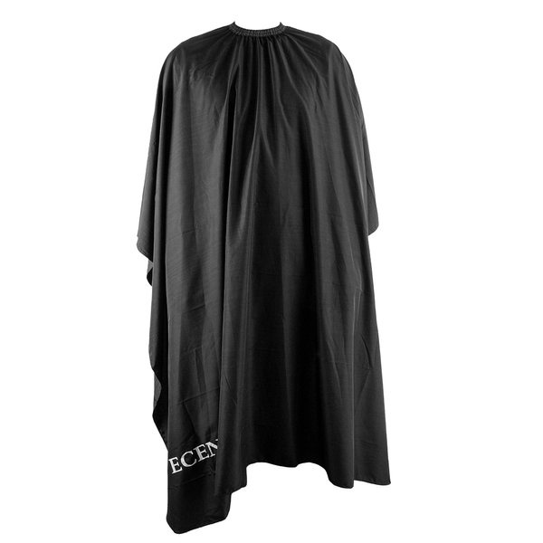 ECENCE Professional hairdressing cape with hook closure Black, 59.06x47.24inch, for women, men, and children, hairdressing cape, water-repellent, universal size, easy to clean