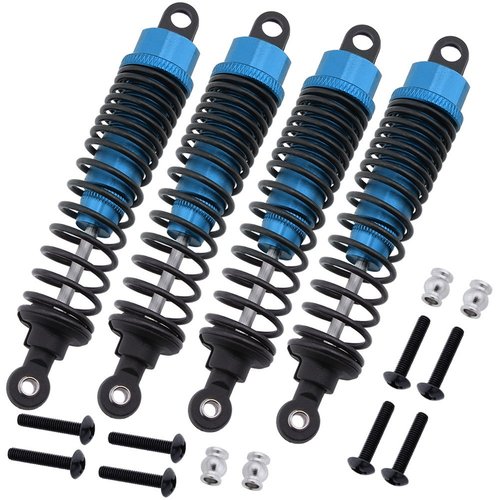 (4-Pack) HobbyPark Aluminum Shock Absorber Assembled 166004 Blue for Redcat Shockwave Sandstorm Tornado Epx/PRO S30 Parts