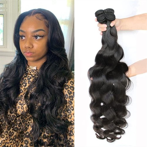 Body Wave 4 Bundles (30 28 26 24) Human Hair Bundles 10A Grade Brazilian Virgin 100% Unprocessed Human Hair Wavy Bundles Natural Black Weave Hair Extensions
