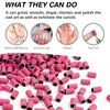 Rolybag Sanding Bands for Nail Drill 240 Grit Extreme Fine Nail Sanding Bands 200Pcs Pink Professional Sanding Bands and 2Pcs Nail Drill Bits for Manicures and Pedicure