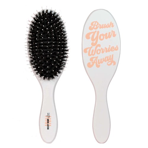 INH Paddle Brush | Detangling Soft Bristle Hair Brush Wet or Dry, Smoothing Faux Boar Bristle Brush for Thick Hair, Vegan | Insert Name Here