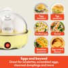 BELLA Rapid Electric Egg Cooker and Poacher with Auto Shut Off for Omelet, Soft, Medium and Hard Boiled Eggs - 7 Egg Capacity Tray, Single Stack, Yellow