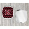 Caroline's Treasures CJ1052-KSCM Letter K Chevron Garnet and Black Compact Mirror Decorative Travel Makeup Mirror for Women Girls Gifts Pocket Makeup Mirror Folding Handheld