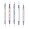5 Pcs Dual Tipped Silicone Nail Tools Nail Art Sculpture Pen,Silicone Head Acrylic Handle Nail Art Brushes,Nail Art Tools for Home Salon (5 color)