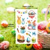 VIWIEU Glitter Easter Bunny Temporary Tattoos for Kids Easter Eggs Flower Decoration Stickers Happy Easter Basket Stuffers 12 Sheets, Children Rabbit Birthday Party Favors Class Rewards
