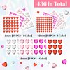Dazzhues 436 PCS Heart Rhinestones Self Adhesive Sticker Acrylic Heart Gems for Face Hair Body Bling Heart Jewels Crystal Stickers for Wedding Valentine's Day Decoration Nail Art DIY Craft (6/10/18mm)