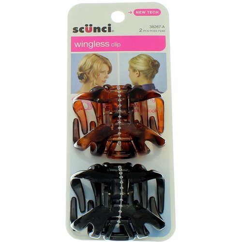 Scunci Hair Clip, Wingless 2 Ea