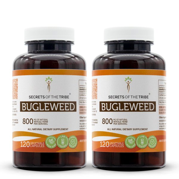 Secrets of the Tribe Bugleweed 120 Capsules(2 pcs.), 800 mg, Bugleweed (Lycopus Virginicus) Dried Herb (2x120 Capsules)