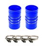 TORQUE 2PCS Silicone CAC Charge Air Cooler Hump Hose Boot Set 3 1/2" x 6 3/8" w/Constant Tension Clamps Set, 3.5 inch ID Turbo, Air Intake and Intercooler Hose Kit Replaces 20550690 for Volvo & Mack