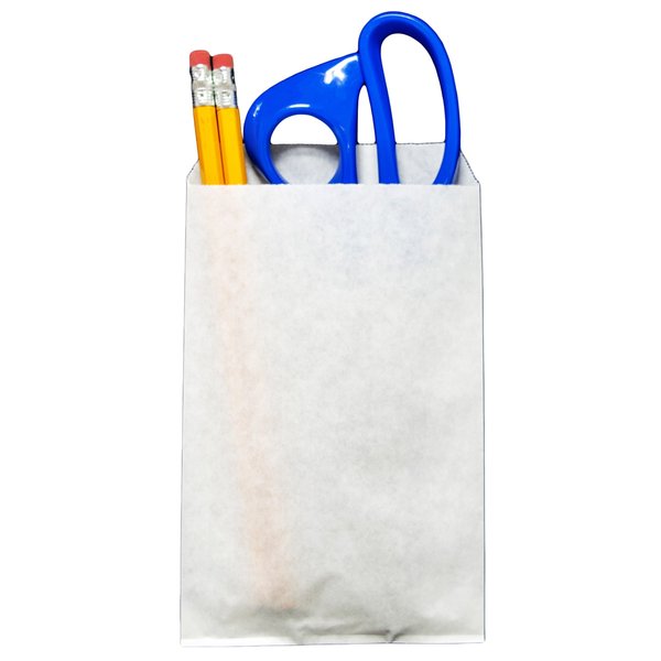 Novel Box® Plain White Print Paper Gift Candy Jewelry Merchandise Bag Bundle 4X6" (100 Count) + Custom NB Pouch