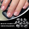 LoveOurHOme 240pc Clear Gel X Nail Tips Short Square Fake Nails Full Cover False Nail Tips Soft Gel Artificial Fingernails for Gel Nails/Acrylic Nails Extension Press on Nails Making
