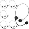 Zhanmai 6 Pcs Black Microphone Headset Toy Headpiece Costume Prop Headset Hippie Costume Accessories Halloween Makeup Props for Party Supplies
