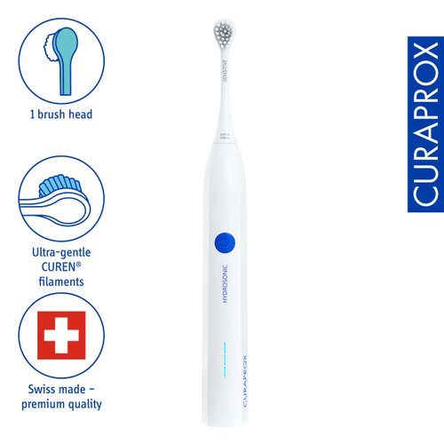 Curaprox Hydrosonic Easy Electric Toothbrush with Charger and Travel Case