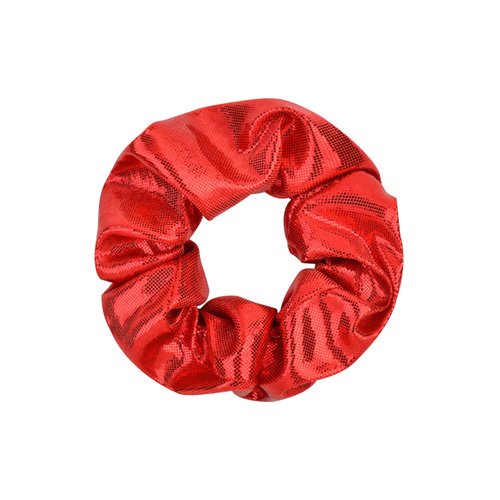 4 Pack Sparkly Cheer Hair Scrunchies for Costume,Party Favors Shiny Face Hair Ties Hair Eleastic Bands Dance Scrunchy Hair Ties Ponytail Holders Wrist for Girls School,Dance,Stage (Red)