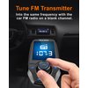 Upgraded Bluetooth FM Transmitter for Car, Wireless Radio Adapter Kit W 1.8" Color Display Hands-Free Call AUX in/Out SD/TF Card USB Fast Charge 18W for All Smartphones Audio Players - Black