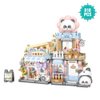 RAVAYO Panda Florist Street Scene Building Kit, Openable Flower Shop Building Set for Boys Girls Age 8+,810pcs Mini Bricks