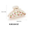 FAUTHENTICUTE Acrylic Hair Clips Claws For Women Rhinestone Red Cherry Thick Hair Hair clips