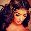 Denifery Bridal Boho Gold Head Chain Bridal Headpiece Bohemian Wedding Hair Accessories