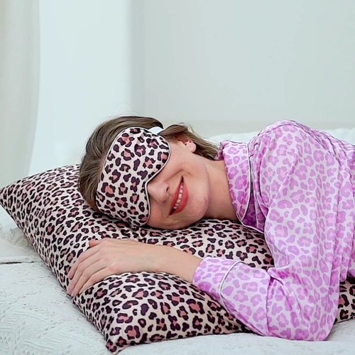 Sajakliy Luxury Satin Silk Pillowcase Set for Hair and Skin, Sleep Set: Standard Size Pillowcase, Satin Eye Mask and Scrunchie