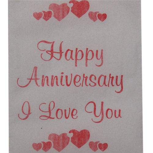 JustPaperRoses Happy Anniversary, Printed Toilet Paper Gag Gift, Funny Novelty Wedding or Dating Anniversary Present for Him or Her