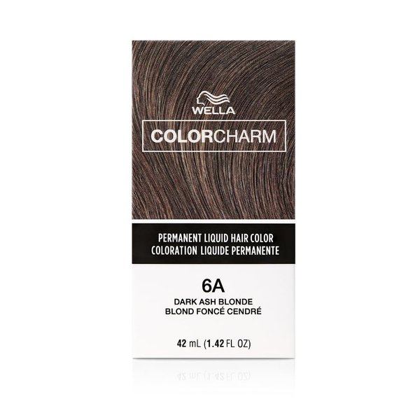 COLORCHARM Permanent Liquid Hair Color for Gray Coverage| 6A Dark Smokey Ash Blonde | 1.4 Fl Oz