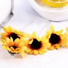 Leadigol 5PCS Flower Hair Pins, Bridal Headpiece, Sunflower Wreath for Women Lady Girls, Sunflower Hair Pins, Party Wedding Bridal Hair Pins Clips