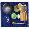 Artcome Traditional Japanese Matcha Tea Set, Matcha Whisk, Traditional Scoop, Matcha Bowl & Caddy, Ceramic Whisk Holder, Handmade Matcha Ceremony Kit (9Pcs)