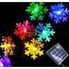 Inngree Solar Christmas Fairy String Lights 20 ft 30 LED 8 Modes Solar Snowflake Outdoor Waterproof Powered String Lights for Garden Patio Yard Home Christmas Tree Parties(Multicolor)