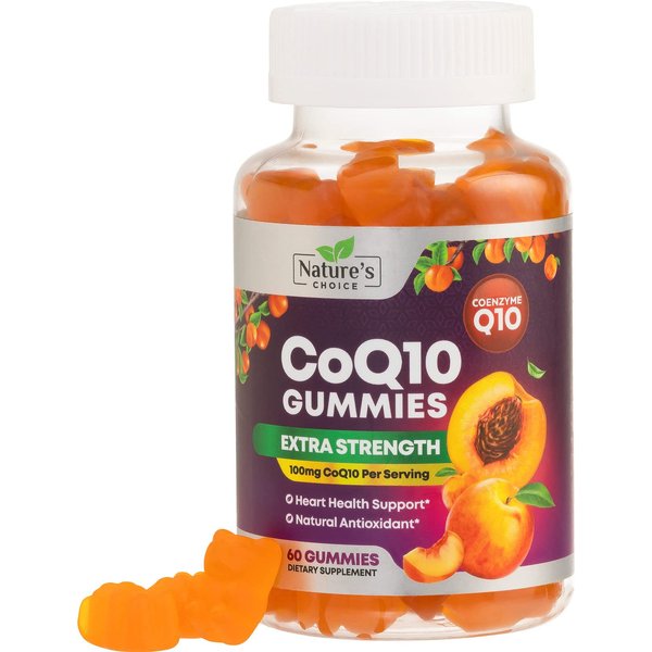 CoQ10 100mg Gummies - 3X Better Absorption, Antioxidant for Heart Health Support & Energy Production, Ultra Coenzyme Q10 Vitamins, Coq 10 Supplements, Dietary Supplement, Non-GMO - 60 CoQ10 Gummies