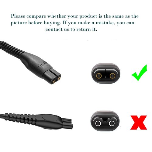 4.3V Philips Norelco One blade Charger Power Cord, Power Supply Adapter for Norelco OneBlade QP2520, QP2520 / 90, QP2520 / 70, QP2520 / 72 Hybrid Electric Trimmer and Shaver(Fits QP2520 Only)