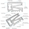 Furhua Multitool Credit Card Sized Pocket Tool, 42-in-1 Wallet Multi Tool Card - Gifts for Dad, Husband, Men - Bottle Opener | Cord Cutter | Screwdriver | Ruler | Scraper etc.