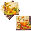 Iconikal Disposable Paper Dinner Party Napkins, Harvest Cornucopia, 75-Count